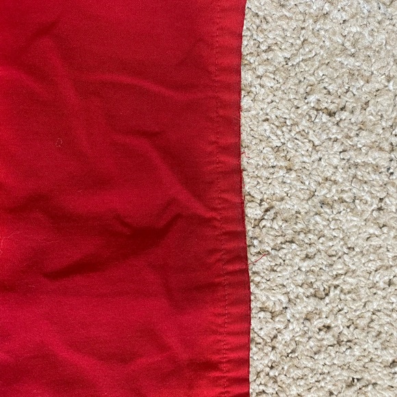 Red drawstring scrub pants - Picture 2 of 4